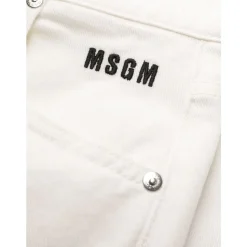 Wide-Leg Cropped Bukser med Logo