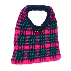 Wooly Crochet Check Taske
