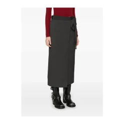 Wrap design kulgrå nederdel