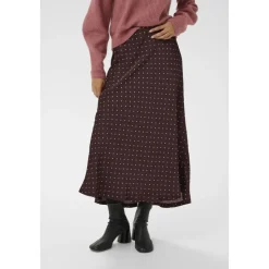 ZaniaIW Skirt Brown Bordeaux Small Dot - 305 - 30111253